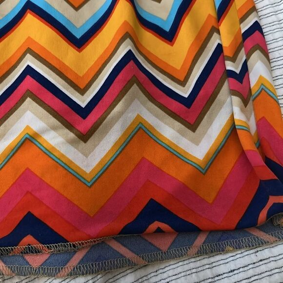 Trina Turk Multicolor Chevron Pattern Dress 2 - Picture 9 of 9